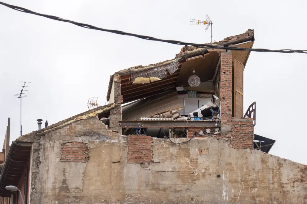 Edificio derrumbado en Teruel. foto Antonio Garcia Bykofoto 14 06 23[[[FOTOGRAFOS]]]