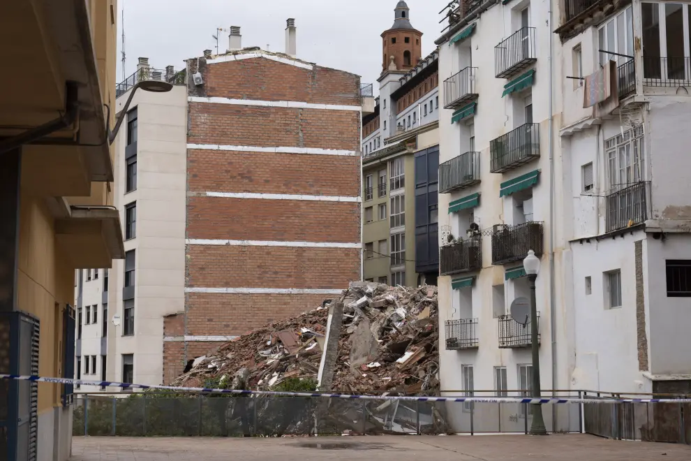 Edificio derrumbado en Teruel_2. foto Antonio Garcia Bykofoto 14 06 23[[[FOTOGRAFOS]]]