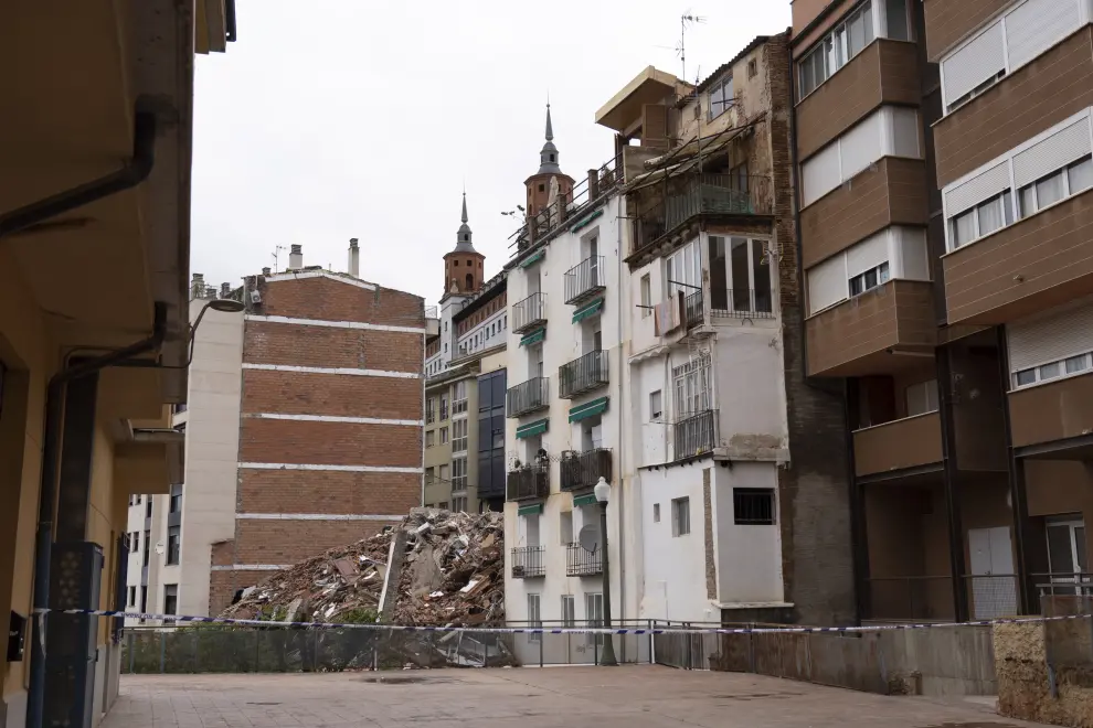Edificio derrumbado en Teruel_3. foto Antonio Garcia Bykofoto 14 06 23[[[FOTOGRAFOS]]]