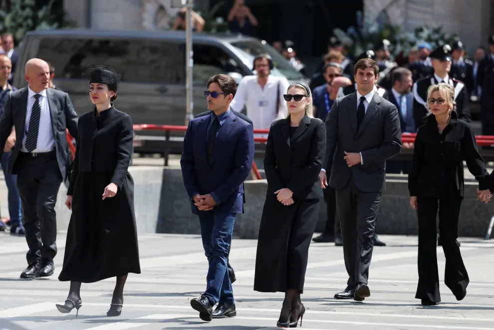 Imágenes del funeral de Estado de Silvio Berlusconi en Milán