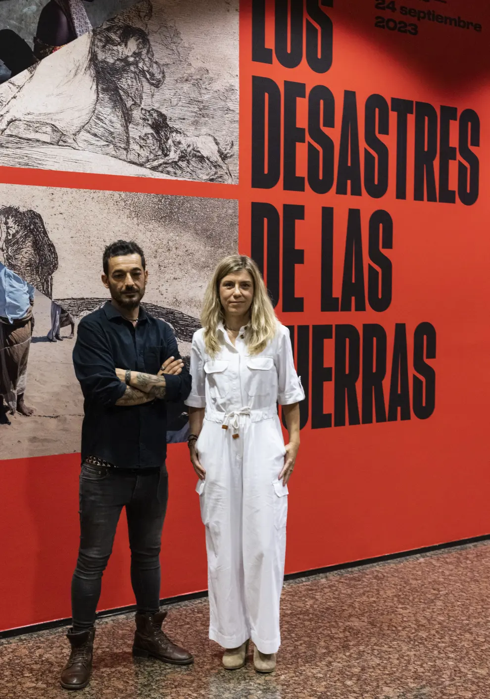 Exposición de los 'Desastres de la guerra' en el Patio de la Infanta en Zaragoza.