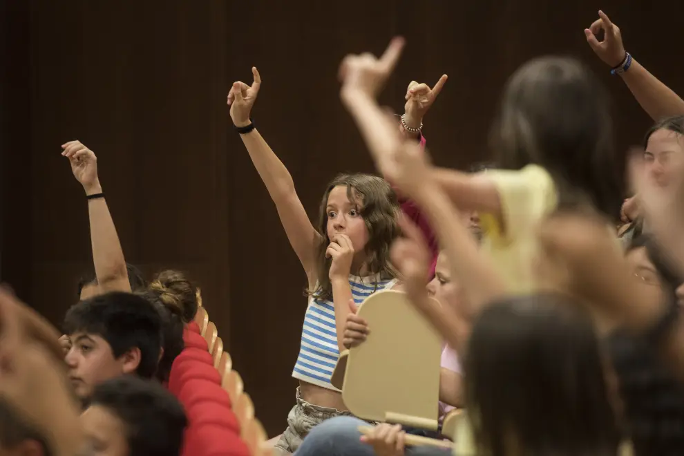 Foto del Unizar Kids 2023, actividad escolar organizada por la Universidad de Zaragoza en los tres campus aragoneses
