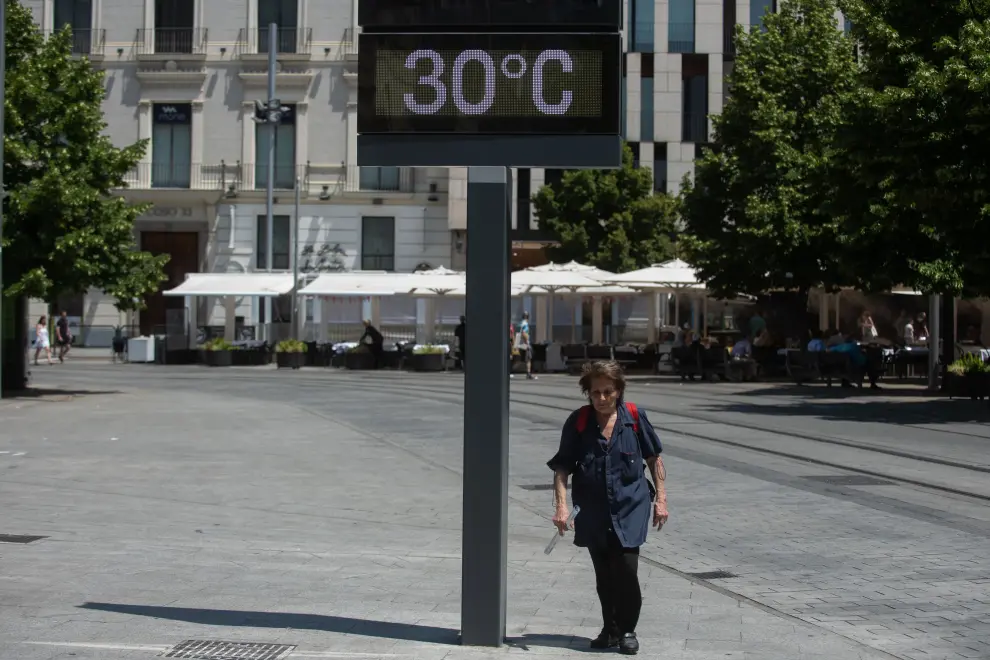 Este sábado de junio ha sido muy caluroso en la capital aragonesa