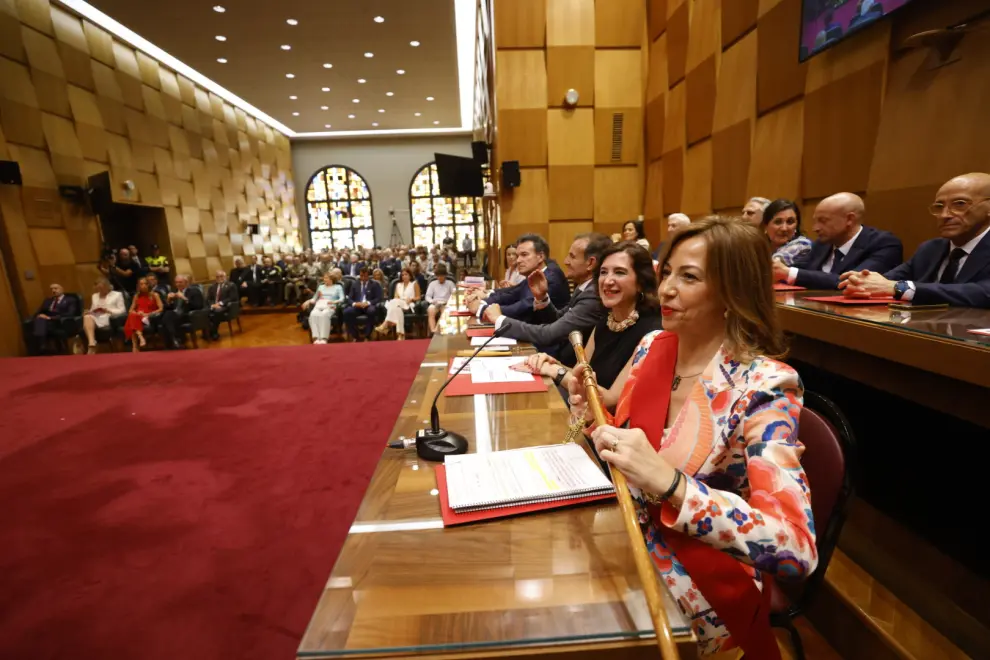 Acto de proclamación de Natalia Chueca (PP) como nueva alcaldesa de Zaragoza.