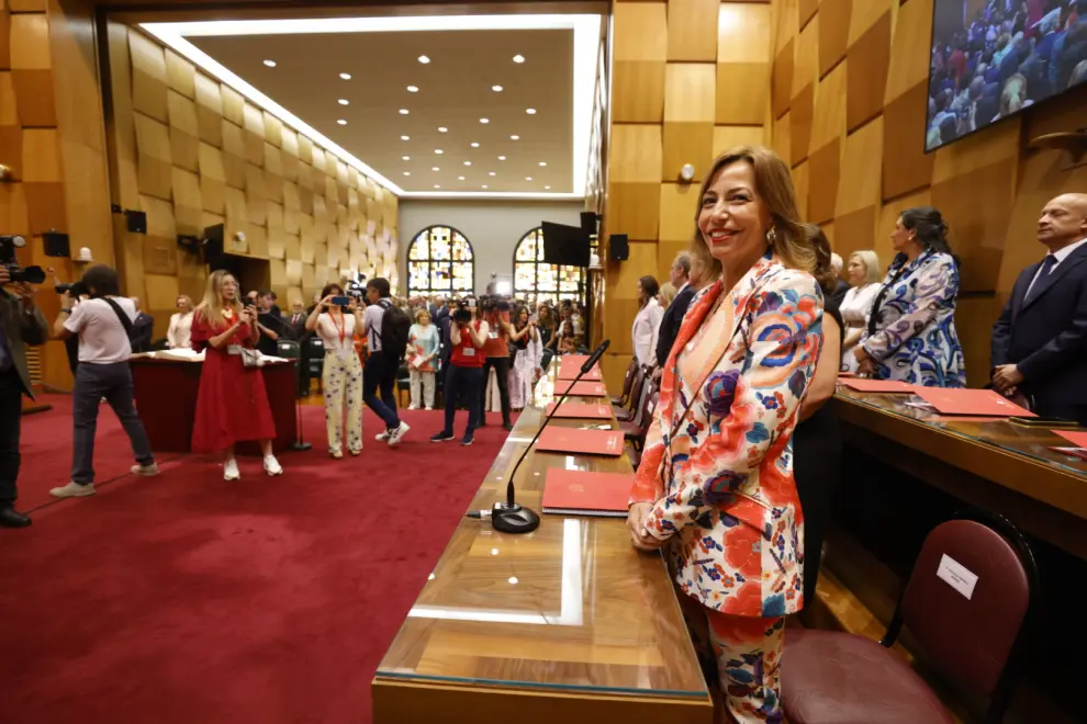 Natalia Chueca, en su proclamación como alcaldesa de Zaragoza