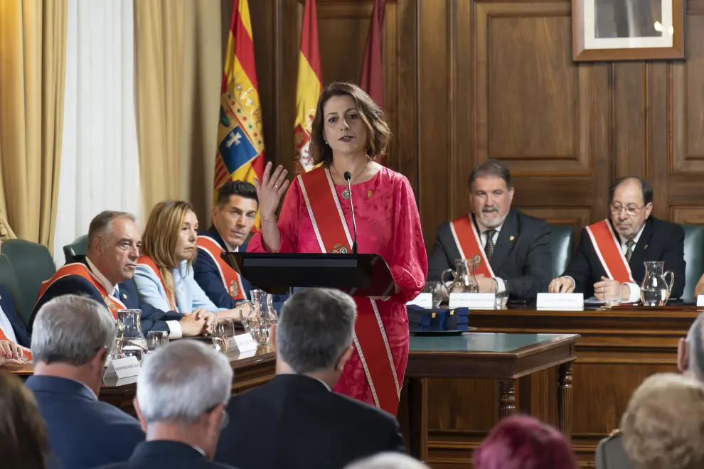 Pleno de constitucion del ayuntamiento de Teruel Emma Buj, Foto Antonio Garcia Bykofoto 17 06 23[[[FOTOGRAFOS]]]