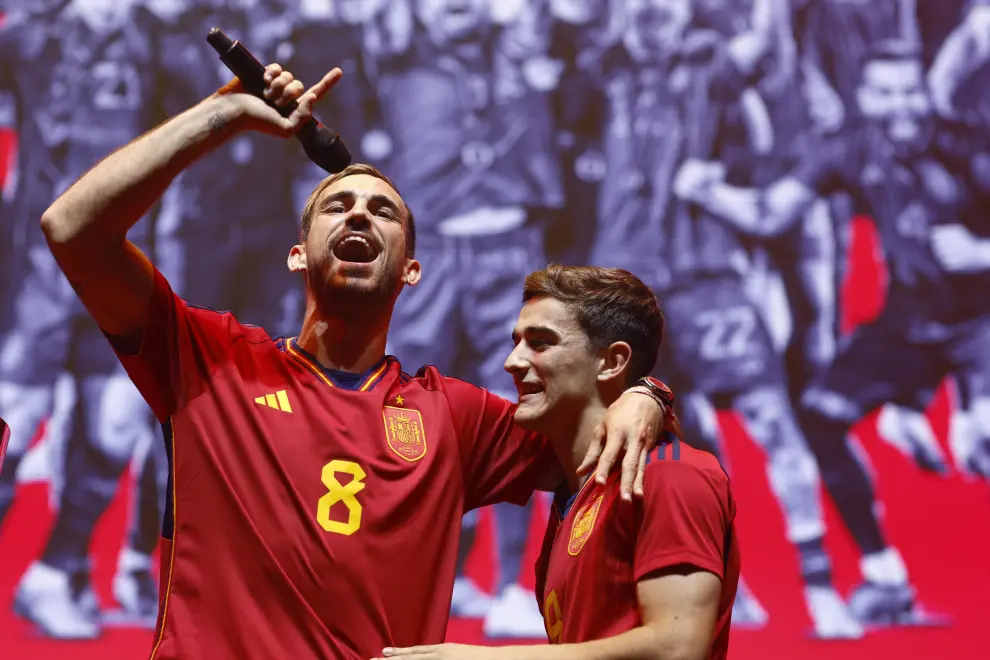 Fiesta en el Wizink Center de Madrid: la selección española celebra con los aficionados el título de la Liga de Naciones