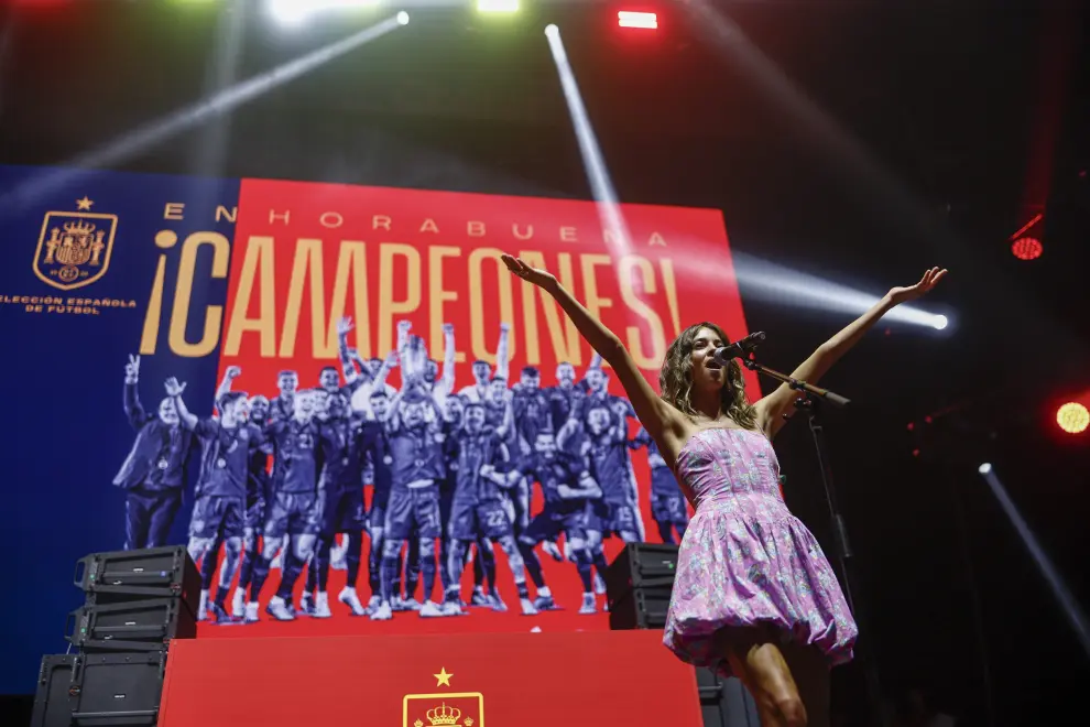 Fiesta en el Wizink Center de Madrid: los aficionados homenajean a la selección española, campeona de la Liga de Naciones