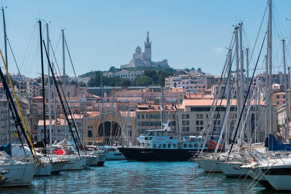 Vista general del puerto de Marsella