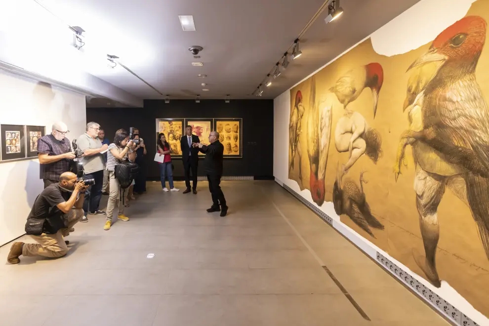 Exposición 'Divertimentos del artista cubano Roberto Fabelo en el museo Goya de Zaragoza