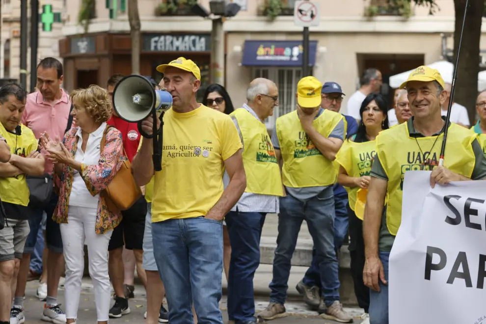 Concentración de agricultores en Zaragoza para pedir que se flexibilice la PAC