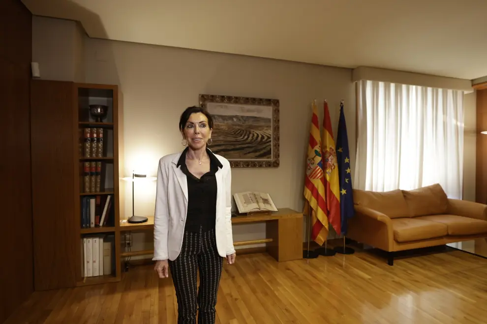 La presidenta de las Cortes de Aragón empieza con el PAR la ronda de contactos