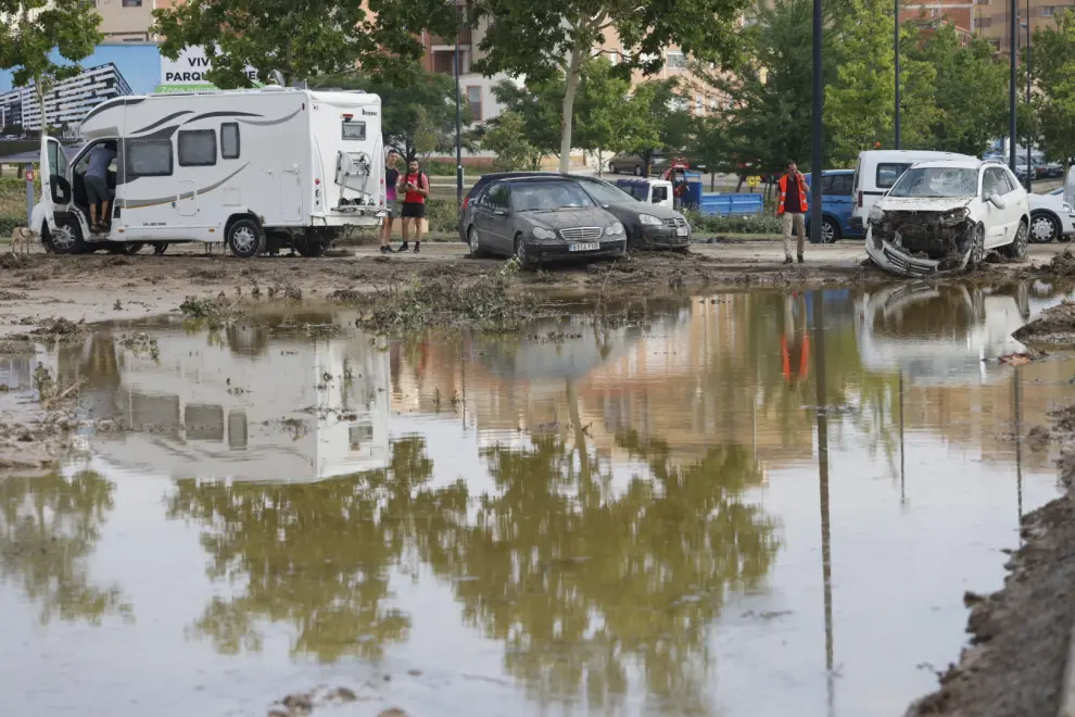 La zona del Lidl de Parque Venecia sufrió graves inundaciones