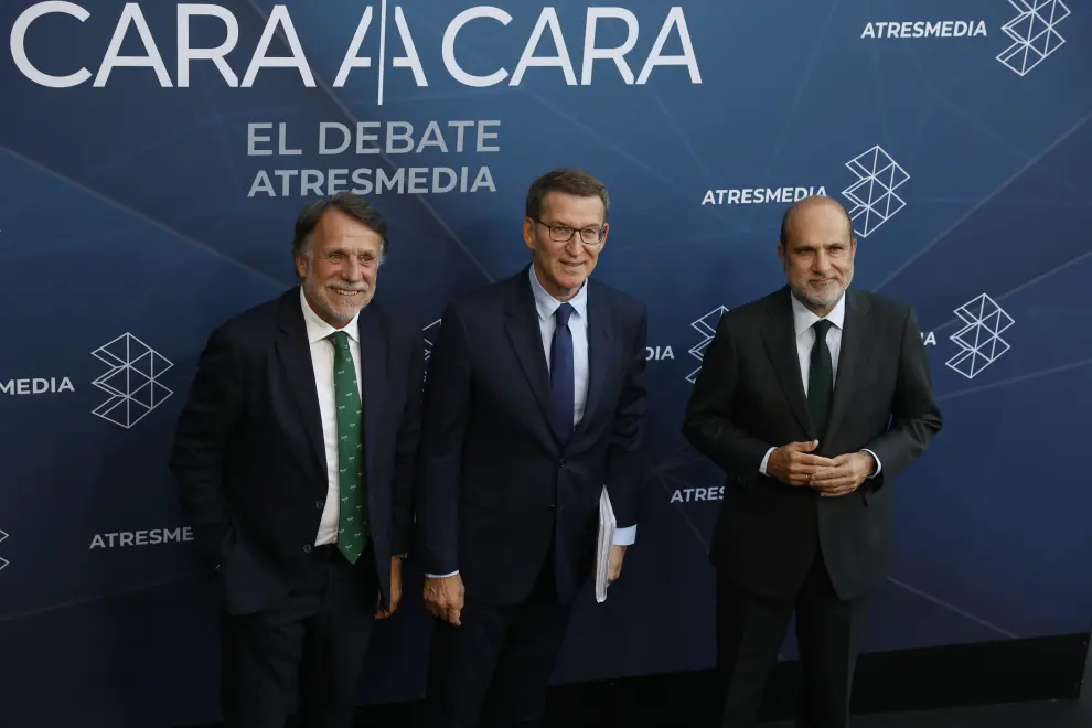 Spain's Socialist candidate Pedro Sanchez arrives to attend a televised debate ahead of snap election in Madrid, Spain, July 10, 2023. REUTERS/Juan Medina SPAIN-ELECTION/DEBATE