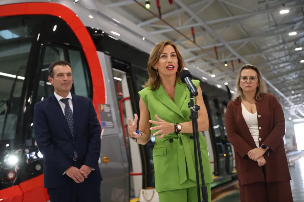Presentación de los nuevos tranvías de CAF en Zaragoza.