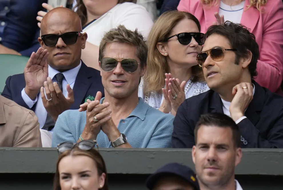 Actor Brad Pitt sits in the stands on Centre Court for the final of the men's singles between Spain's Carlos Alcaraz and Serbia's Novak Djokovic on day fourteen of the Wimbledon tennis championships in London, Sunday, July 16, 2023. (AP Photo/Kirsty Wigglesworth)


Associated Press/LaPresse
Only Italy and Spain
