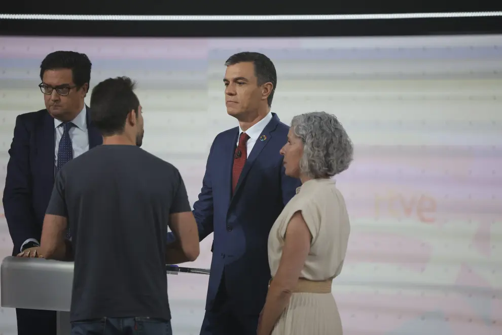Pedro Sánchez, del PSOE, en el debate de RTVE.