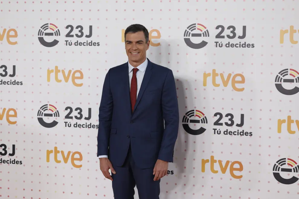 Pedro Sánchez, de PSOE, antes del debate de RTVE.
