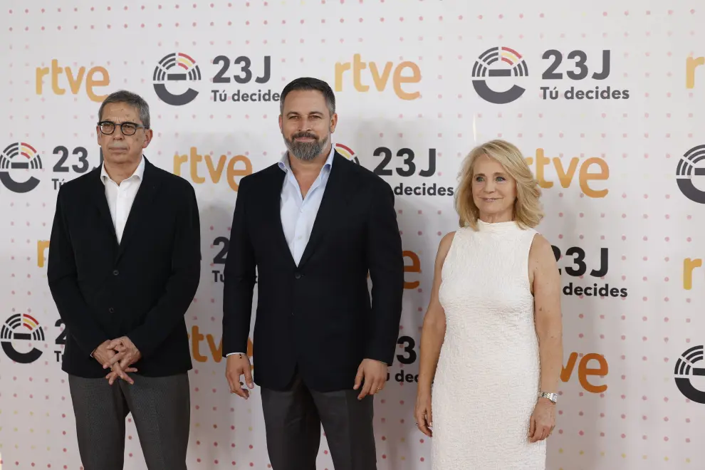 Santiago Abascal, líder de Vox, en el debate de RTVE