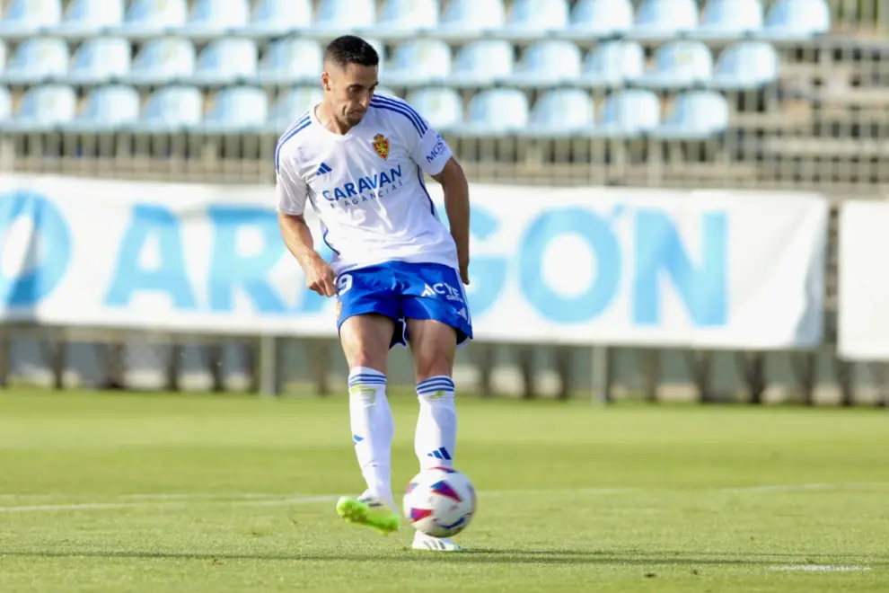 Foto del primer amistoso de pretemporada, Real Zaragoza-Deportivo Aragón, en la Ciudad Deportiva