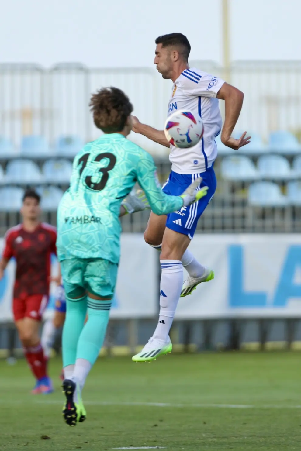 Foto del primer amistoso de pretemporada, Real Zaragoza-Deportivo Aragón, en la Ciudad Deportiva