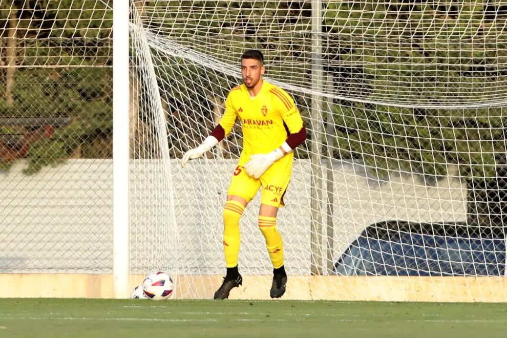 Foto del primer amistoso de pretemporada, Real Zaragoza-Deportivo Aragón, en la Ciudad Deportiva