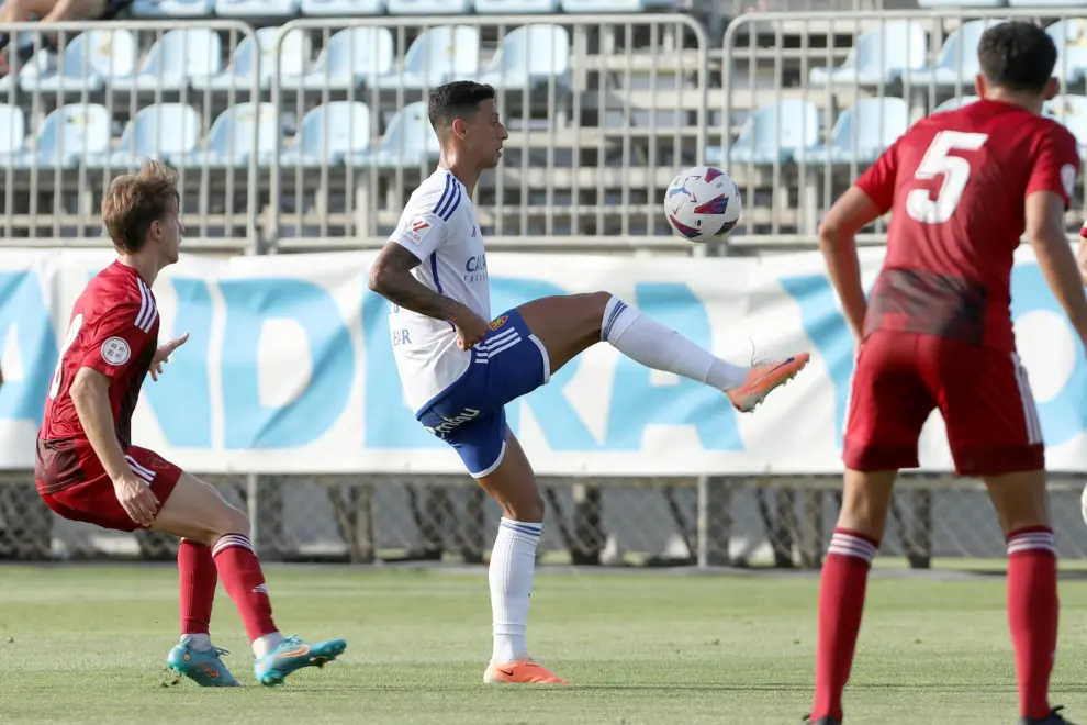 Foto del primer amistoso de pretemporada, Real Zaragoza-Deportivo Aragón, en la Ciudad Deportiva