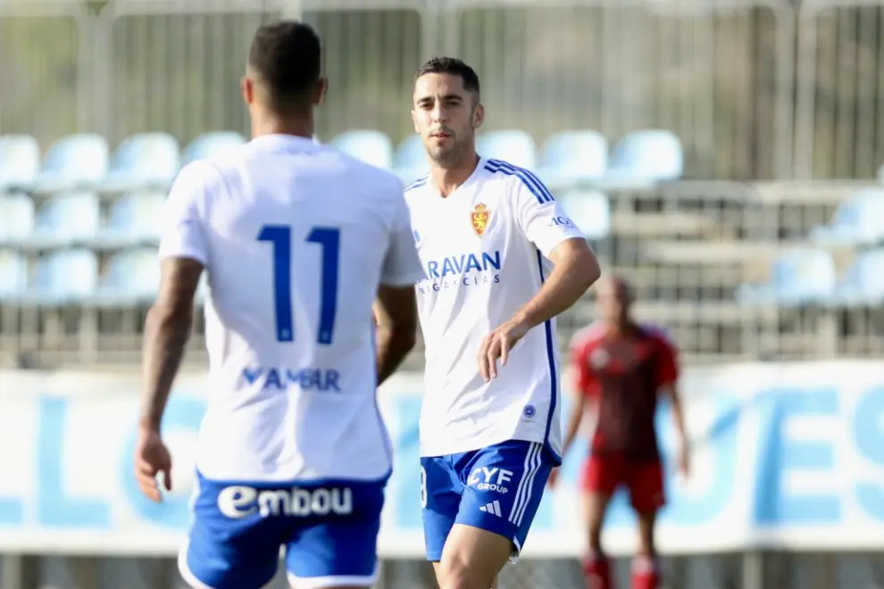 Foto del primer amistoso de pretemporada, Real Zaragoza-Deportivo Aragón, en la Ciudad Deportiva