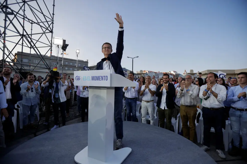 Feijóo (PP) celebra su último acto de campaña en La Coruña