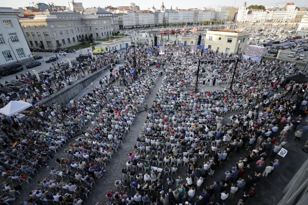 Feijóo (PP) celebra su último acto de campaña en La Coruña