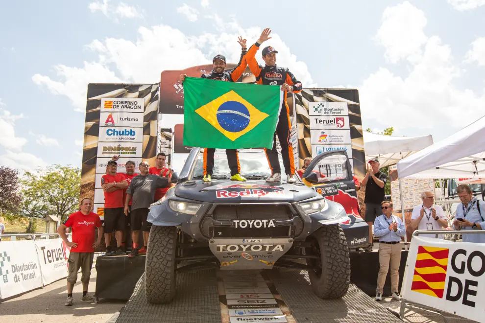 Baja España Aragón 2023: el brasileño Lucas Moraes (Toyota Hilux), segundo puesto en coches