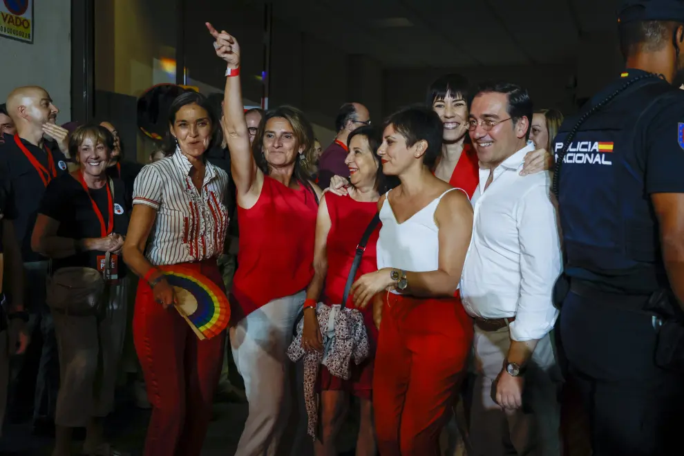Sede del PSOE durante la noche electoral