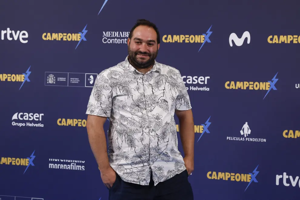 El actor Jesús Lago posa durante la presentación de la película 'Campeonex'.