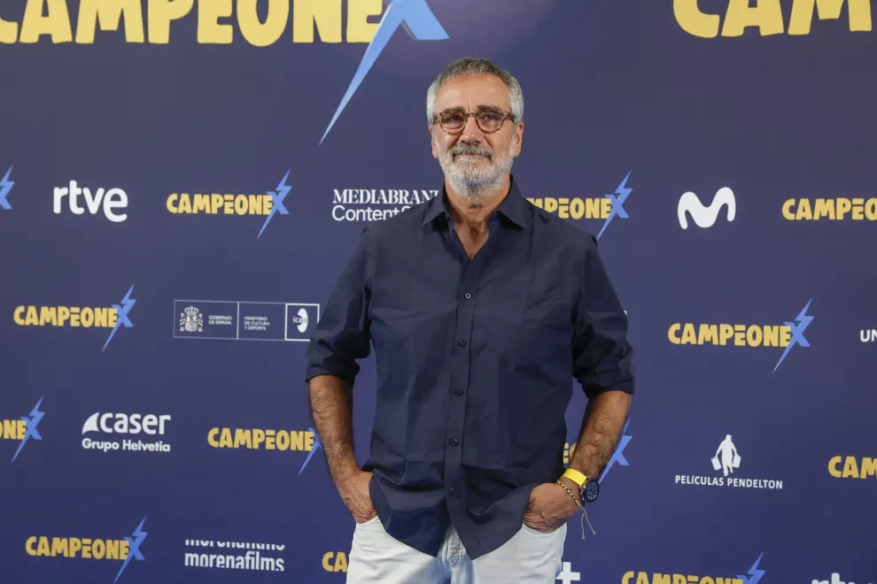 El director de cine Javier Fesser posa durante la presentación de la película 'Campeonex'.