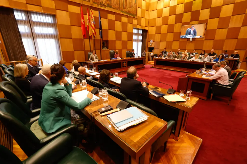 Primer pleno de mociones del Ayuntamiento de Zaragoza.
