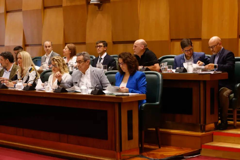 Primer pleno de mociones del Ayuntamiento de Zaragoza con Natalia Chueca al frente.