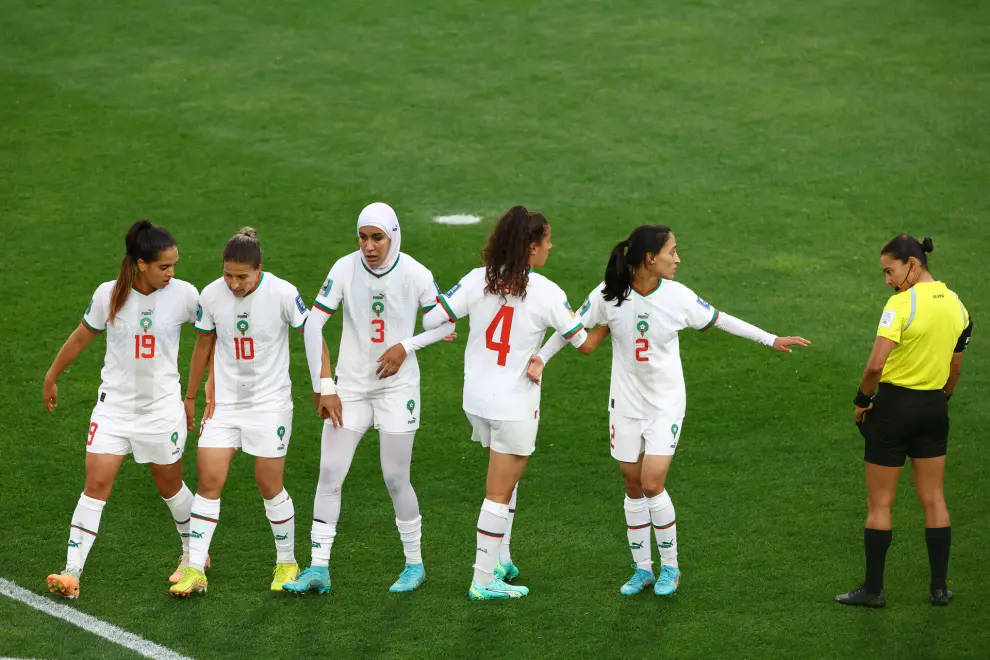 Soccer Football - FIFA Women’s World Cup Australia and New Zealand 2023 - Group H - South Korea v Morocco - Hindmarsh Stadium, Adelaide, Australia - July 30, 2023 Morocco's Nouhaila Benzina REUTERS/Hannah Mckay