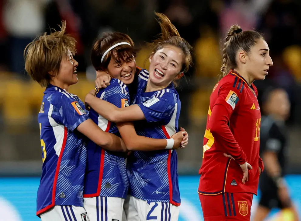 Partido entre Japón y España en el Mundial de fútbol femenino