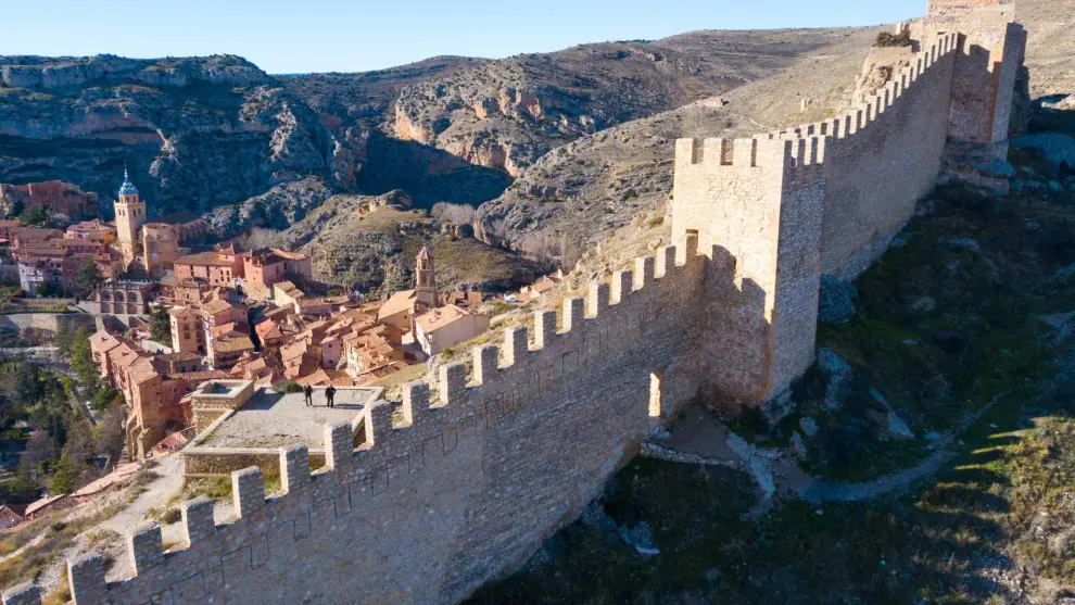 Vista de la Muralla del Castillo de Albarracín