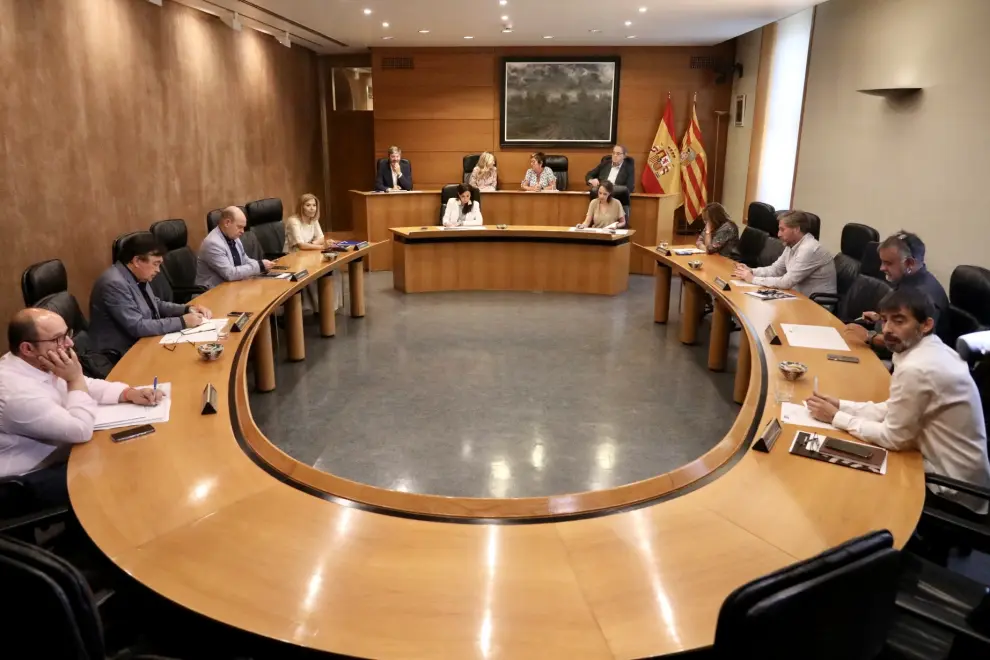 Reunión de la Junta de Portavoces en las Cortes de Aragón