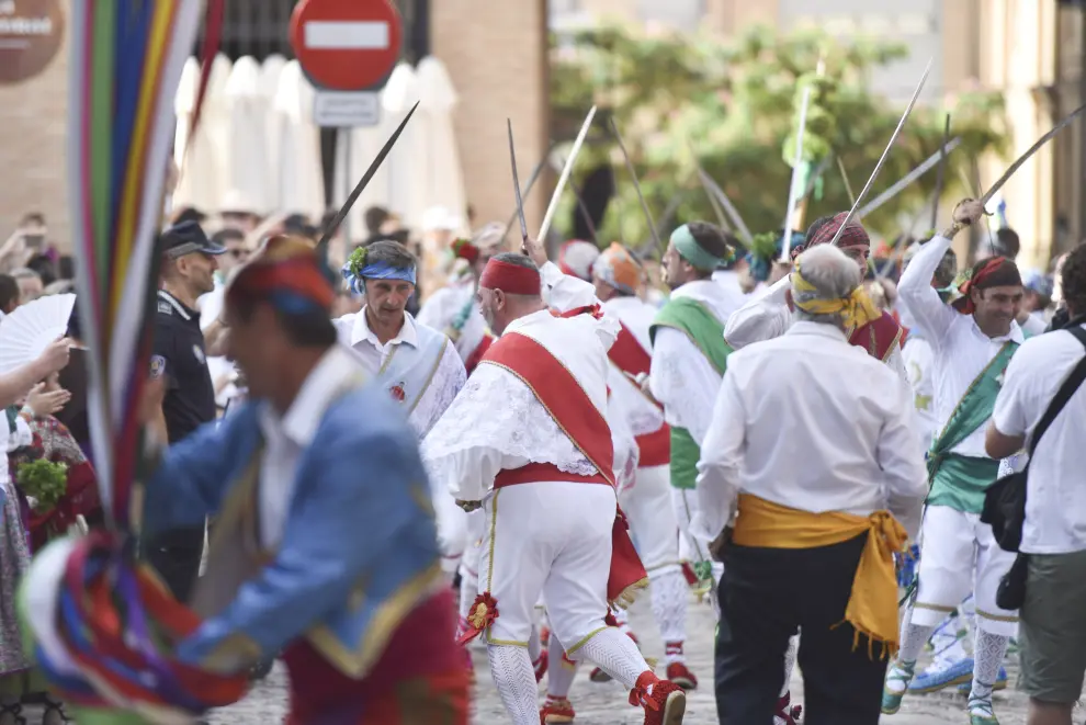 Procesión del día de San Lorenzo, este jueves día 10 de agosto, en Huesca.