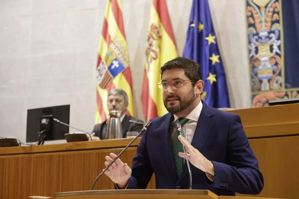 Segunda sesión del pleno de investidura de Azcón en las Cortes de Aragón: Alejandro Nolasco (Vox)