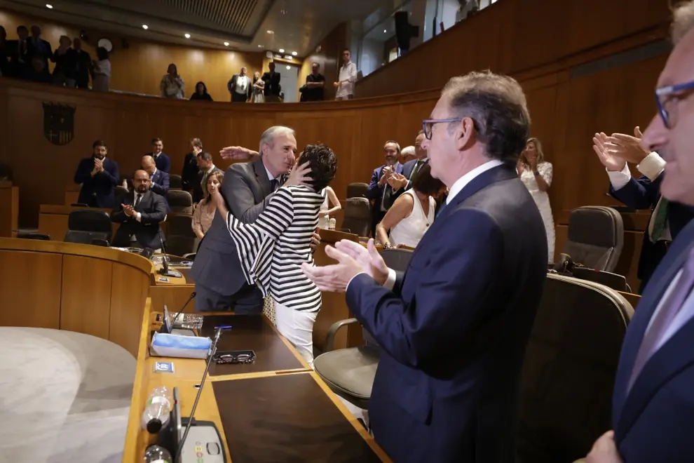 Segunda sesión del pleno de investidura en las Cortes: Jorge Azcón, elegido presidente de Aragón