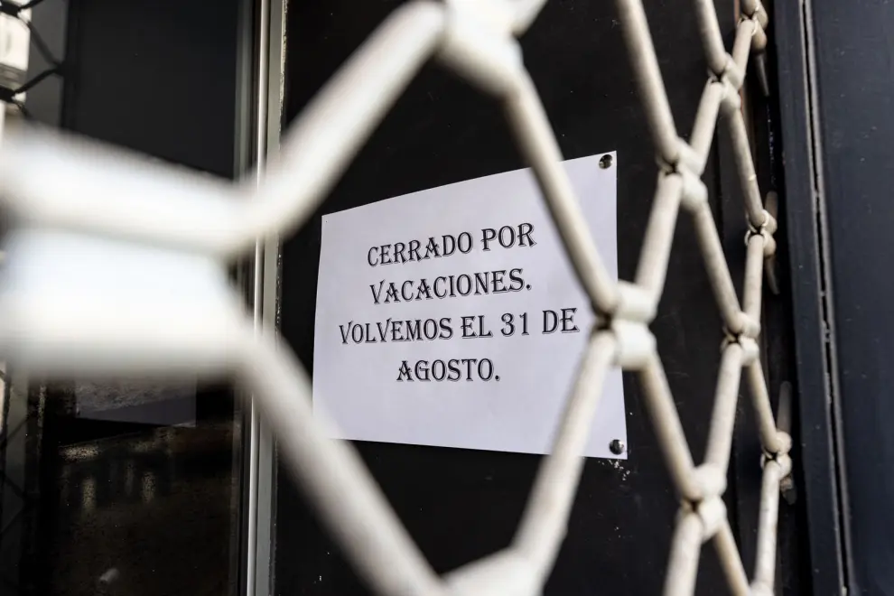 Zaragoza, "cerrado por vacaciones" a mitad de agosto