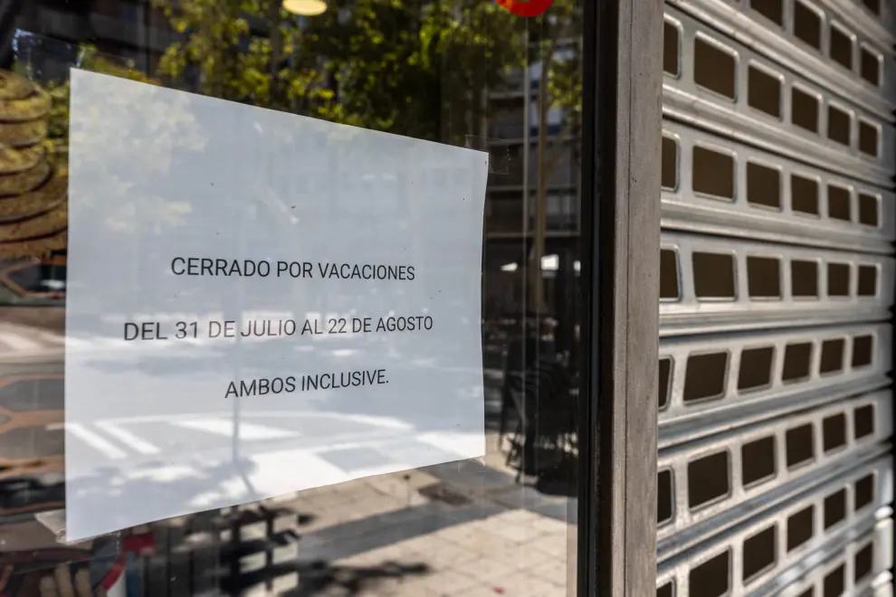 Zaragoza, "cerrado por vacaciones" a mitad de agosto
