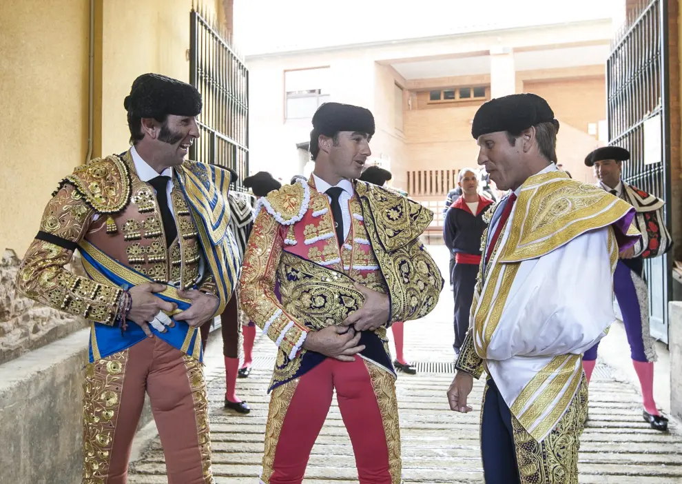 Manuel Díaz 'El Cordobés', Juan José Padilla y David Fandila 'el Fandi' el 12 de octubre de 2013 en Zaragoza.