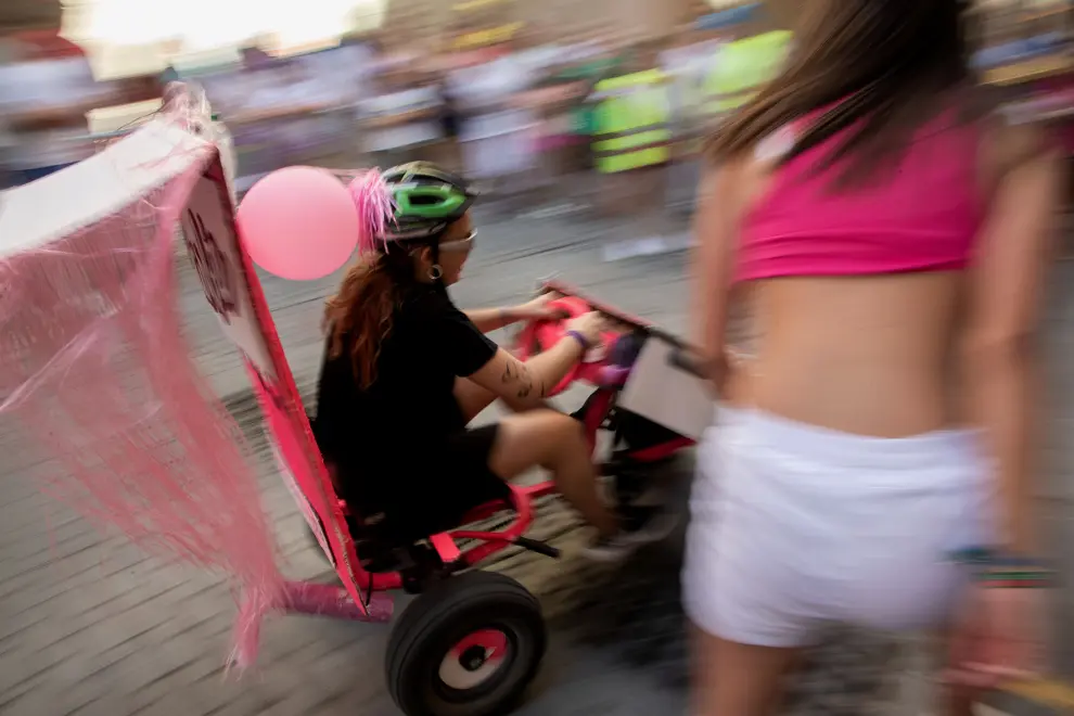 Autos locos en las fiestas de San Roque, en Calatayud.
