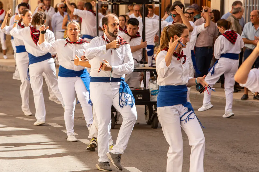 Baile de San Roque durante las fiestas de Calamocha.