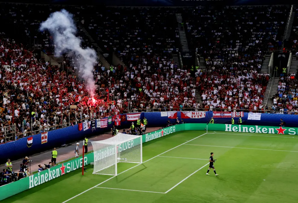 Imágenes de la final de la Supercopa de Europa disputada en Atenas.