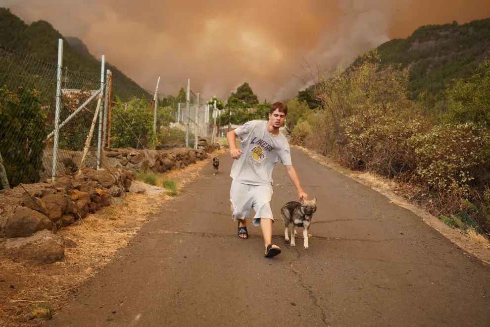 El fuego en la isla de Tenerife